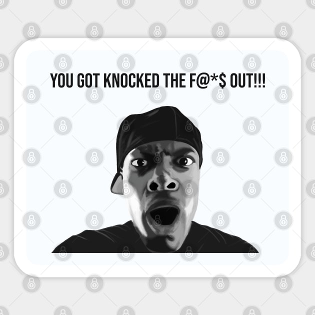 You got knocked out Sticker by Tha_High_Society
